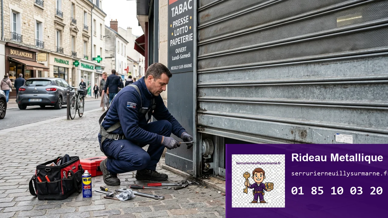 Rideau métallique en panne à Neuilly-sur-Marne : causes, dépannage et prix